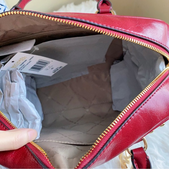 MICHAEL KORS Thompson Medium Distressed Studded Satchel - Picture 9 of 10